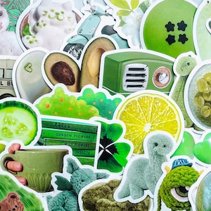 Verdant Visions - Ensemble d'autocollants de couleur verte Fresh Decals for Nature's Palette