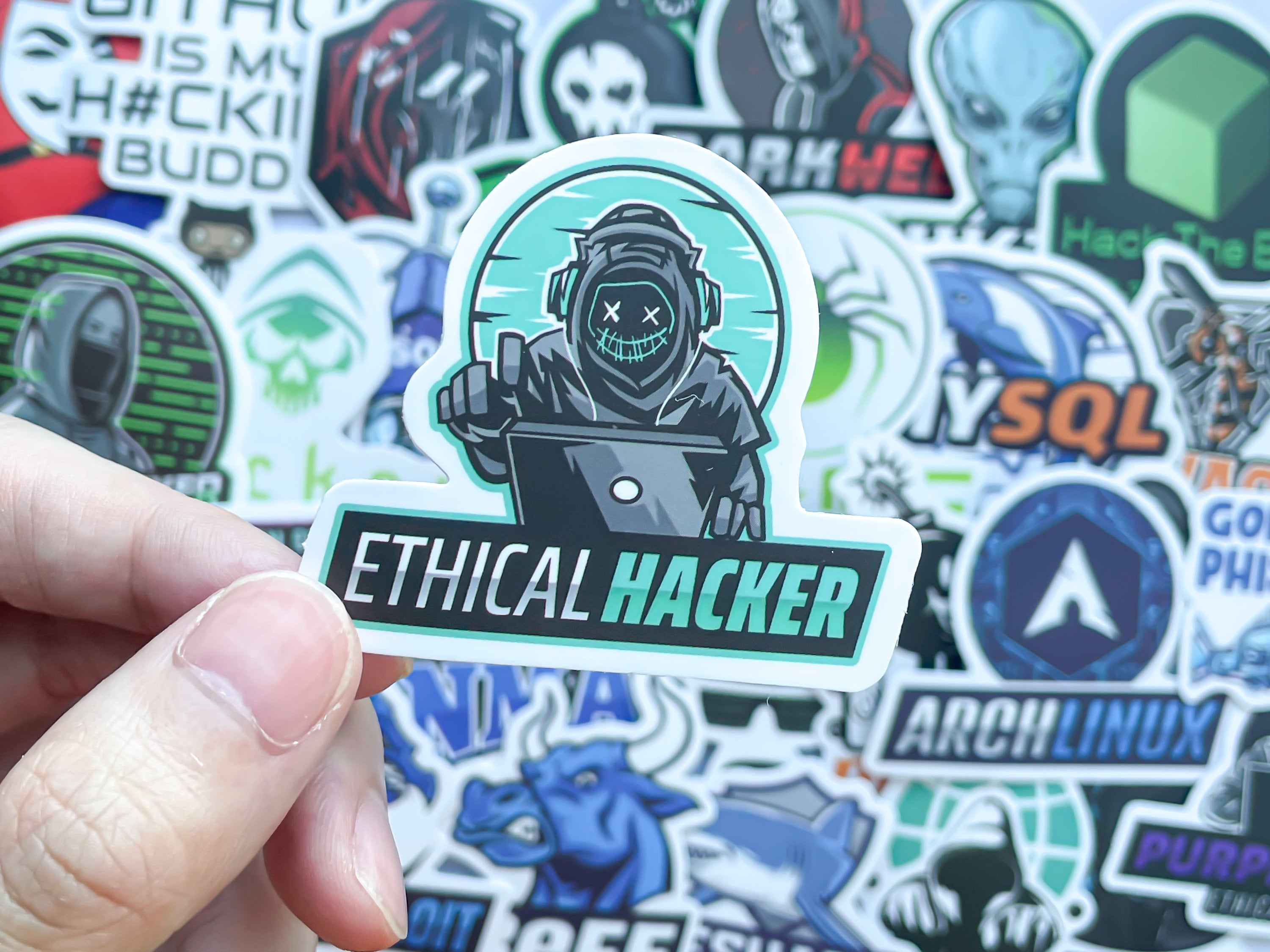 Cyber Warrior Hacker Sticker Tech Enthusiast Decal Cybersecurity Vibes ...