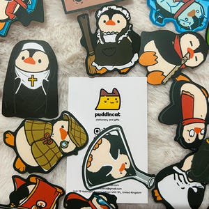 10 PCS Random Penguins Stickers