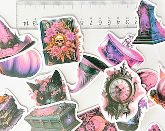 Vintage Horror Gothic Stickers - DIY Decals for Notebooks, Guitars, Skateboards & More!