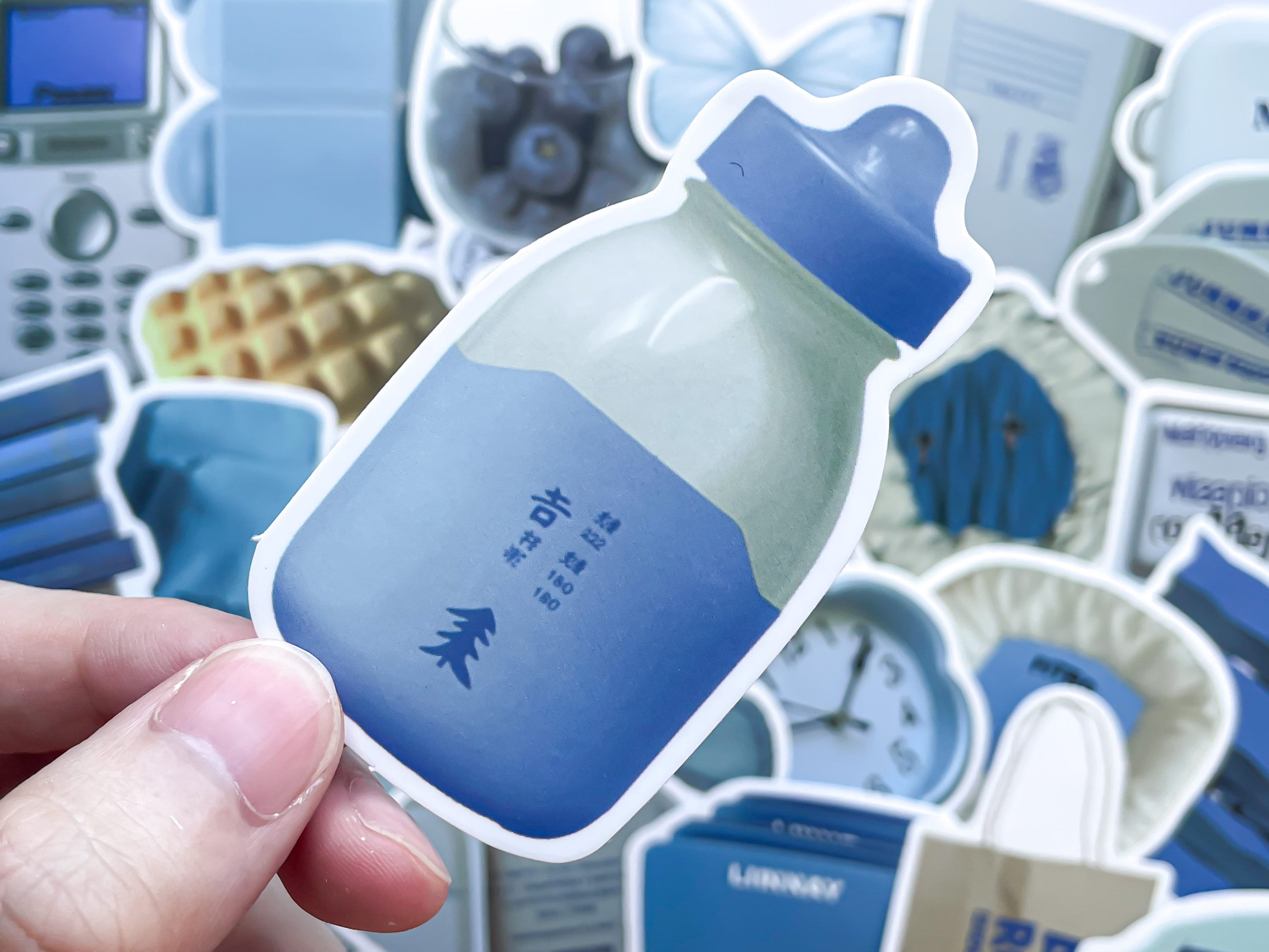 Azure Serenity Sticker Set, Blue Tones Tranquil Decals - Etsy