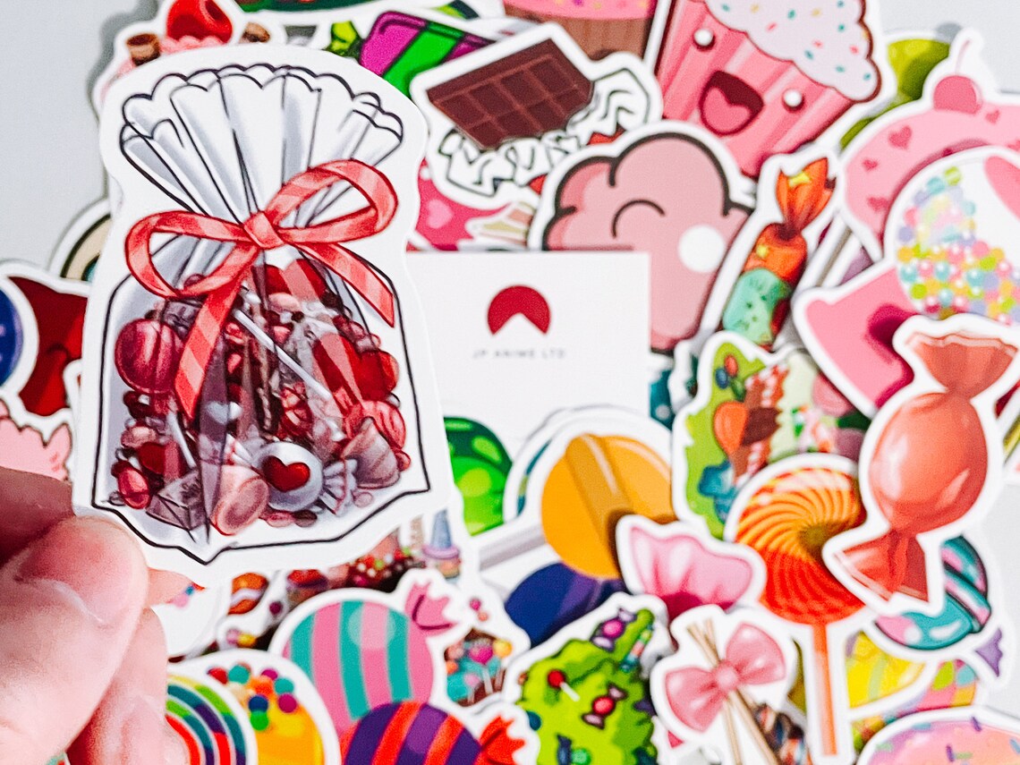 Sweet Delights Candy Sticker Pack Colourful Treat Decals Laptop ...
