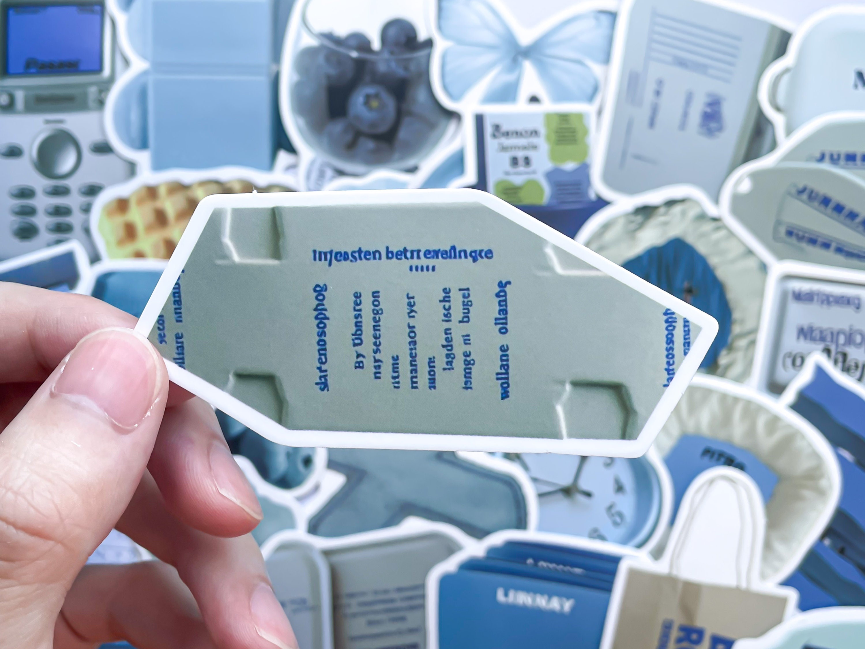 Azure Serenity Sticker Set, Blue Tones Tranquil Decals - Etsy