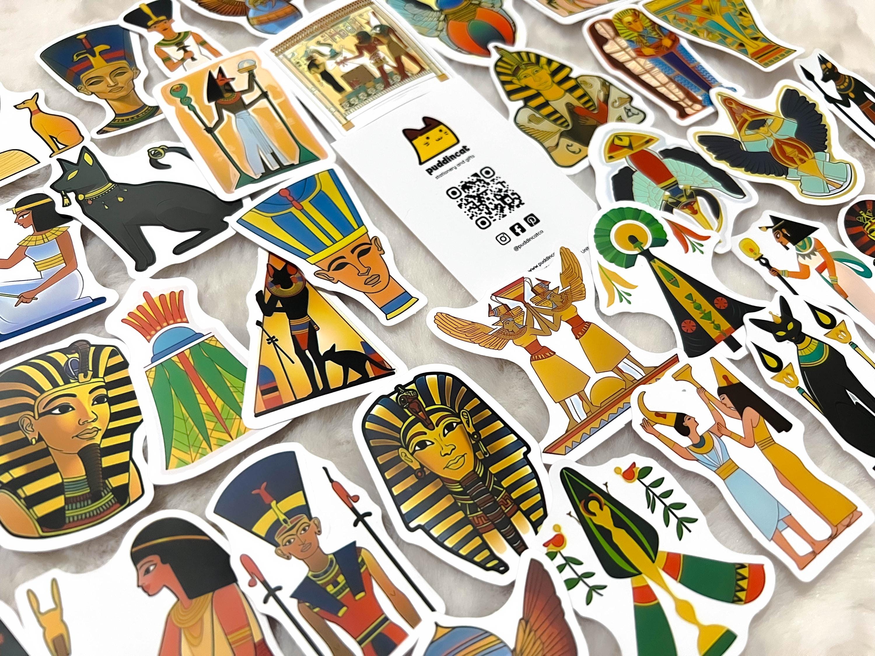 10 Ancient Egyptian Sticker Pack - Mythology and Pharaohs Collection - Etsy
