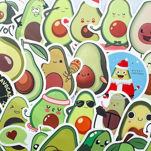 10 Stickers avocat vibrants d'avocat pour les amoureux de la nature Stickers pour ordinateur portable Stickers fruits et légumes
