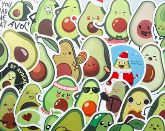 10 Avocado Vibes Avocado Sticker Wholesome Decal for Nature Lovers Laptop stickers Food Fruit Veg Stickers