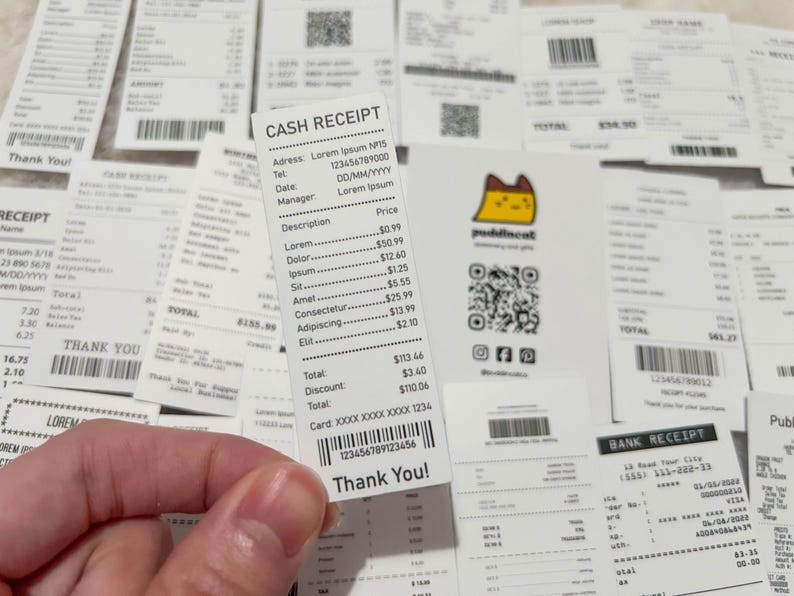 10 Random Receipt Sticker Pack! Waterproof Reusable VIYNL Stickers ...