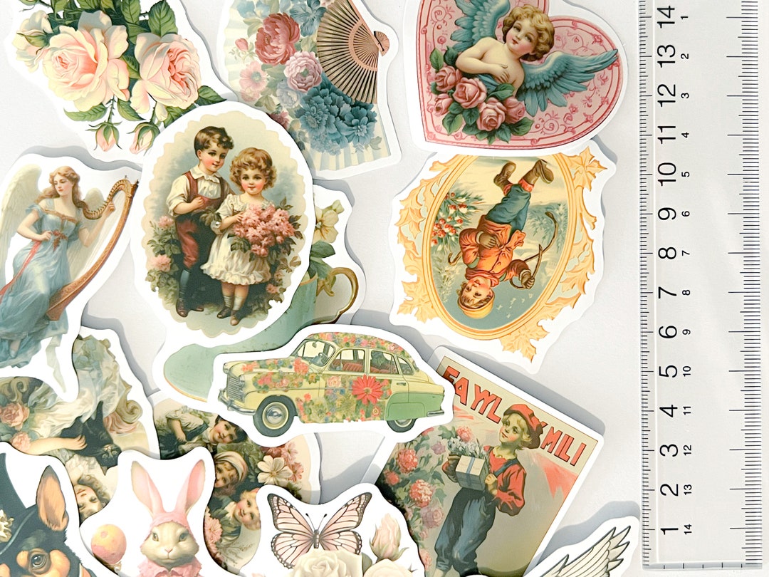 Vintage Sticker Set - Set of 10 Retro Designs - Add Old-school Charm to ...