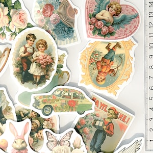Juego de pegatinas vintage: juego de 10 diseños retro: ¡añade encanto de la vieja escuela a tu mundo!
