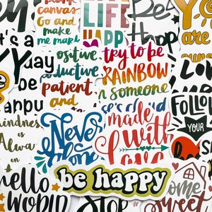 10 Inspire & Thrive Motivatiecitaat Stickerset Opbeurende Stickers voor Positieve Vibes Sticker Motivatie Laptopsticker