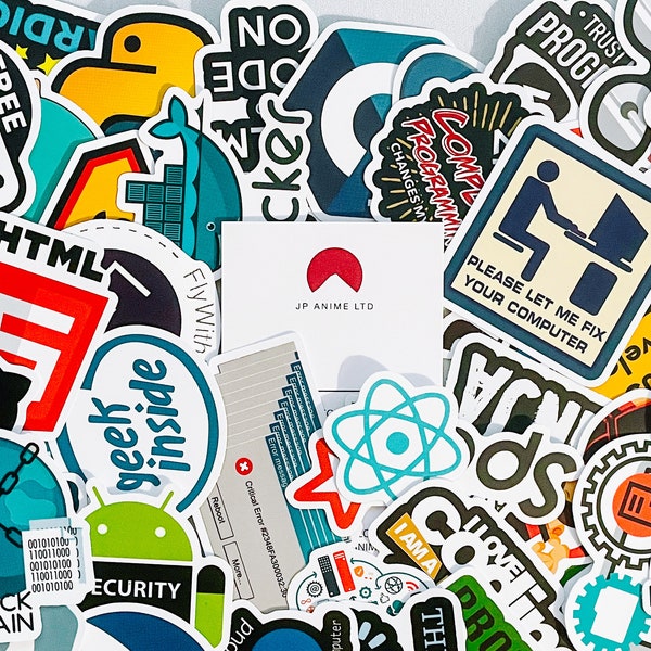 Random Code Programming Sticker Bomb Pack! Waterproof Reusable VIYNL Stickers! Laptop Craft Journal Scrapbook Planner Sticker!