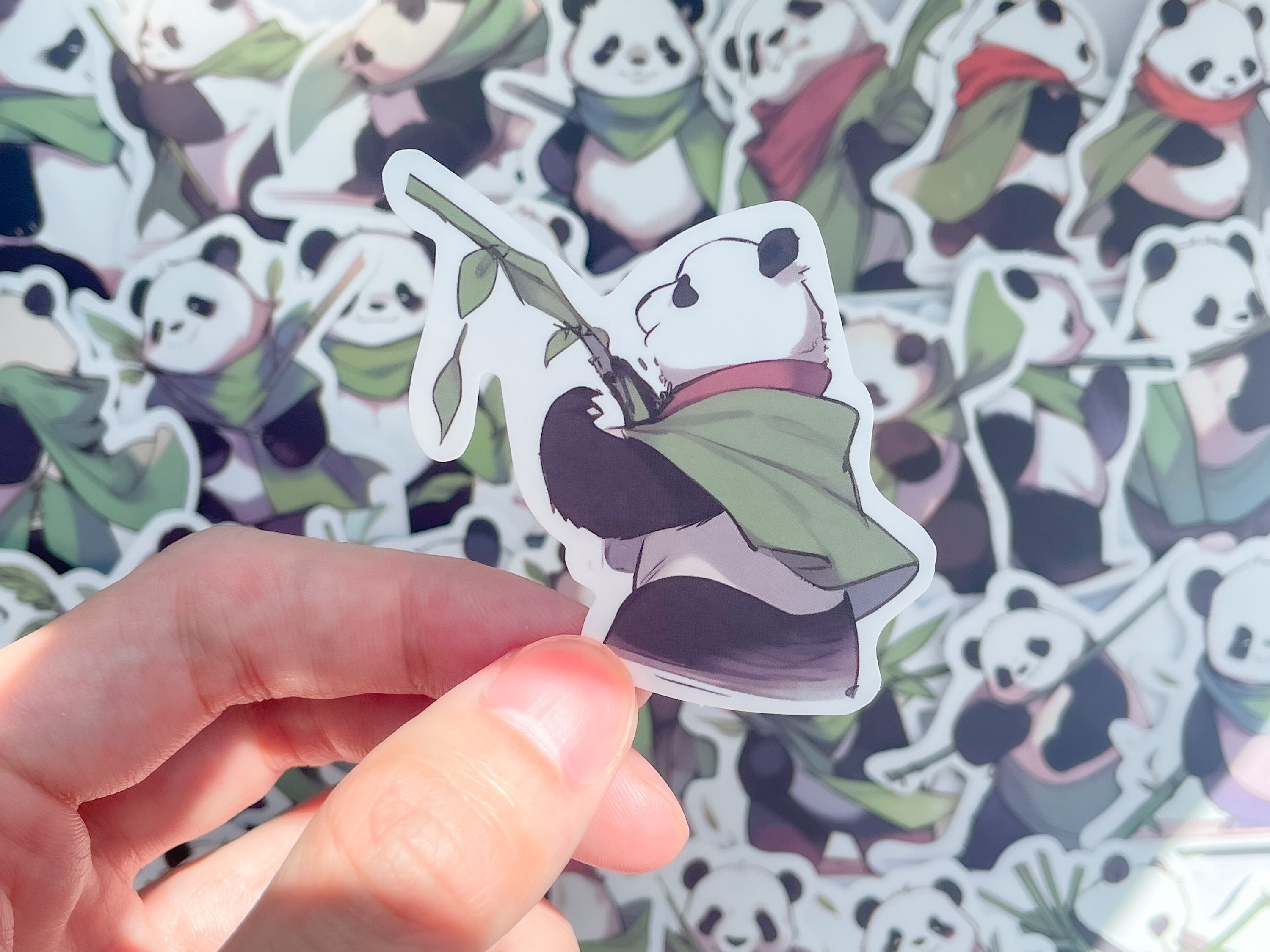 Panda Sticker Set, Playful Animal Decals (10pcs) - Etsy