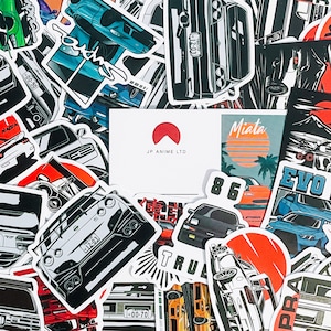 Random JDM Japan Car Sticker Bomb Pack! Waterproof Reusable VIYNL Stickers! Laptop Craft Journal Scrapbook Planner Sticker!