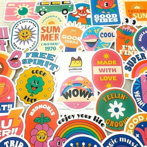 10 Random Good Vibes Colourful Sticker Pack