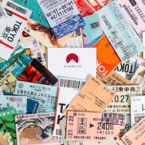 10 Random Japan Ticket Train Sticker Bomb Pack! Waterproof Reusable VIYNL Stickers! Laptop Craft Journal Scrapbook Planner Sticker!