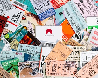 Japan Train Ticket Stickers - Waterproof Vinyl Decals, Scrapbook Planner Stickers (10-Pack)