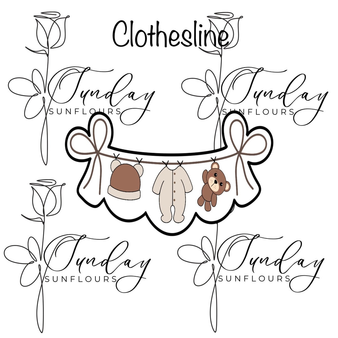 Clothesline Cookie Cutter Baby Clothesline Etsy