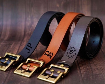 Ceinture pour homme en cuir personnalisée, cadeau fête des pères pour petit ami, cadeau unique pour mari, ceinture en cuir personnalisée, cadeau d'anniversaire