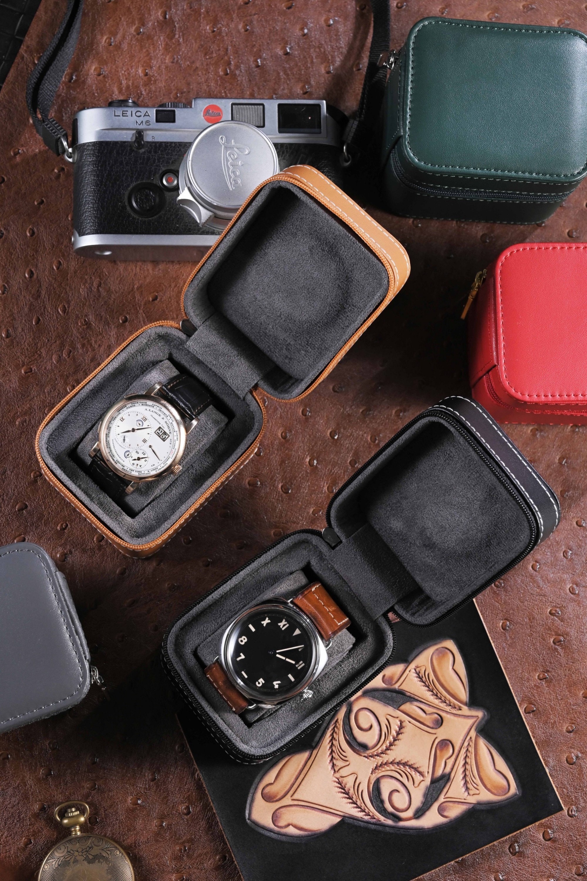 Personalized Leather Single Watch Boxcustom Luxury Watch Etsy