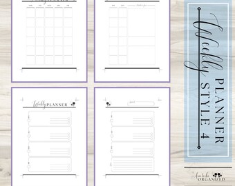 HP Weekly Style 1 - Happy Planner, Planner, Printable, Monthly Planner, Weekly Planner, Instant Download, Digital Download, Inserts