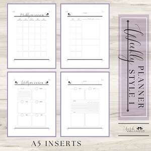 Weekly Style 1 - Planner, Printable, Monthly Planner, Weekly Planner, A5, Instant Download, Digital Download, Inserts