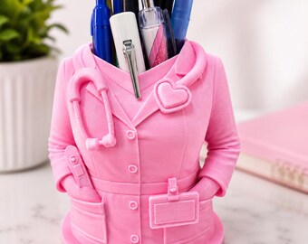 Portalápices para uniforme de enfermera impreso en 3D / Organizador de escritorio médico, regalo para médicos