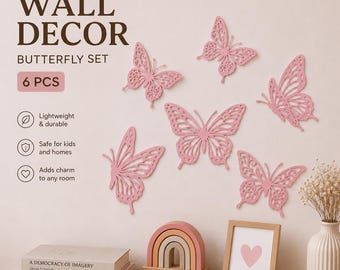 Juego de decoración de pared con mariposas