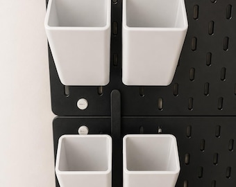 IKEA SKÅDIS Pegboard Cups / Soporte de almacenamiento de escritorio con marcador de bolígrafo impreso en 3D