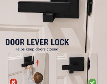 Cerradura de seguridad infantil para manijas de puerta cuadradas