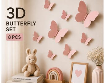 Set di decorazioni murali a forma di farfalla / Stampate in 3D