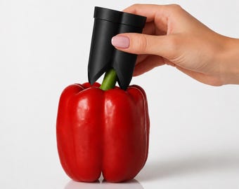 Descorazonador de pimientos / Extractor de semillas fácil, utensilio de cocina impreso en 3D