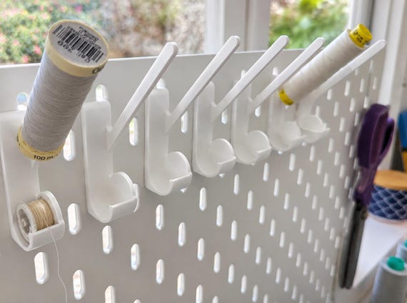 Skadis Thread & Bobbin Holder for IKEA Pegboard