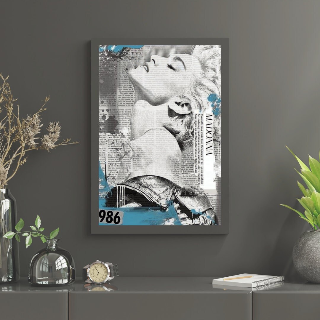 Madonna Wall Art Printable Madonna Canvas Madonna Black and - Etsy