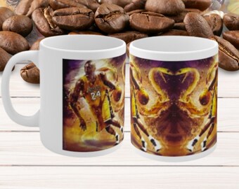 Kobe Bryant Los Angeles Lakers NBA Ceramic Mug, 11oz Basketball Coffee Mug, Lakers Merch, Fan Mug Lakers