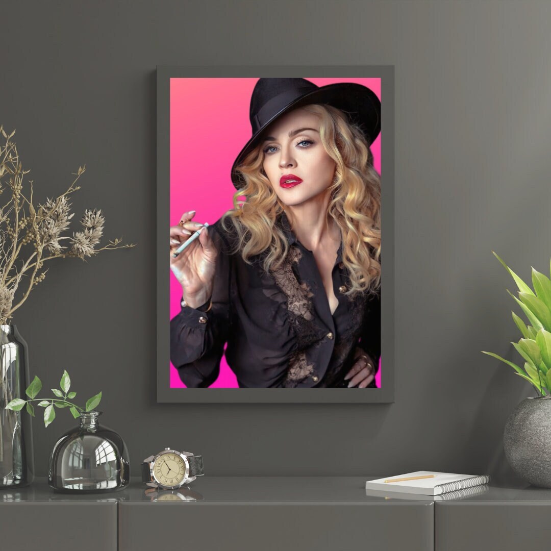 Madonna Wall Art Printable, Madonna Canvas, Madonna Smoking Poster, Madonna Photography Prints ...