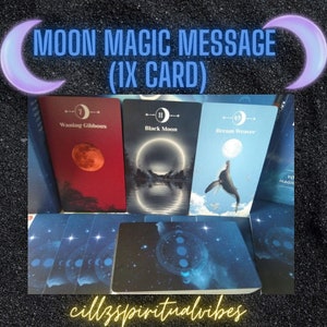 ¿Cuál es tu mensaje mágico de la luna? 1 x lectura de tarjetas