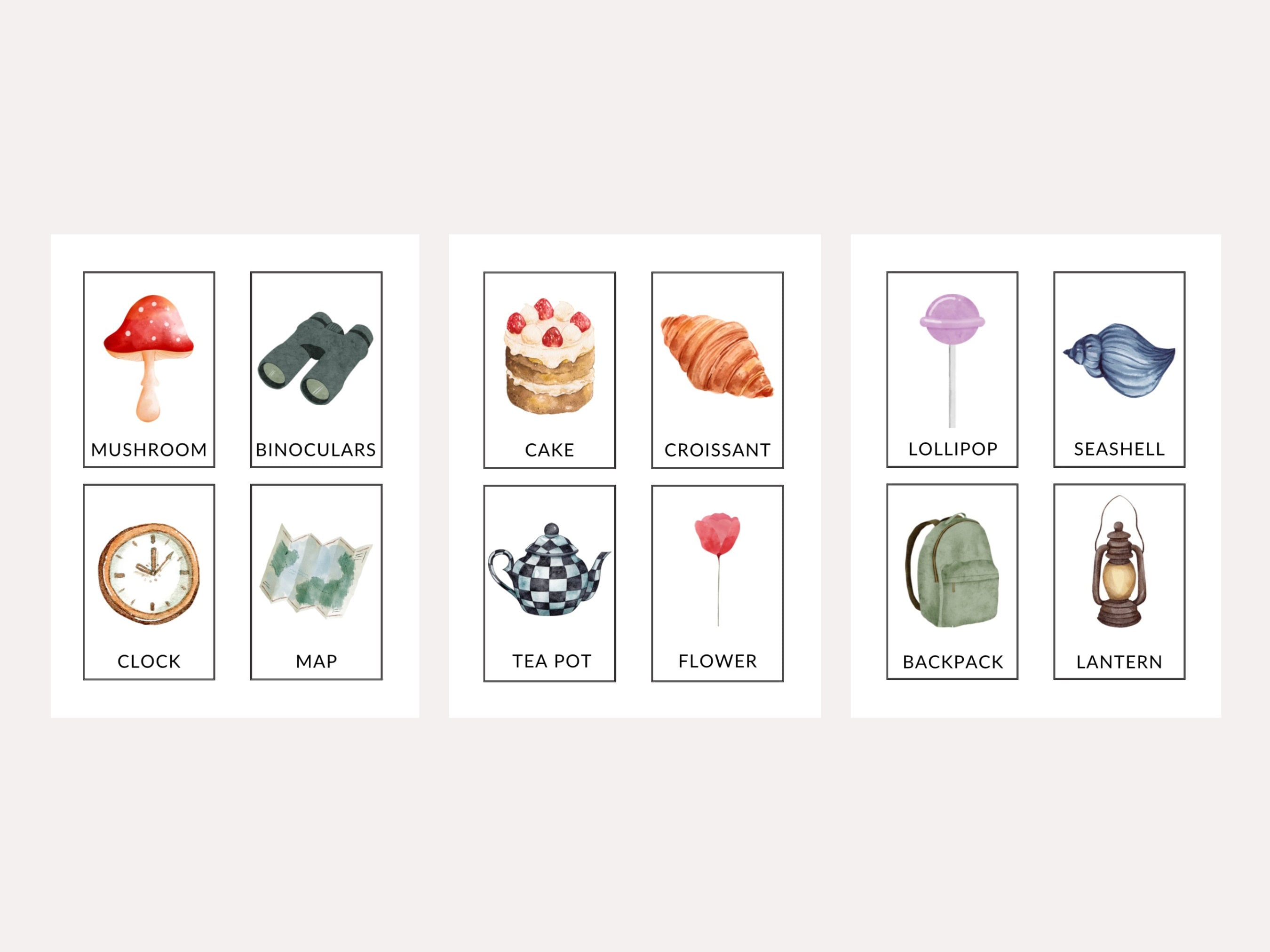 Random Things Printable Random Things Flash Cards | Printable Educational Cards | DIGITAL ...