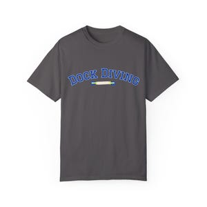 Dock Diving Varsity Collegiate Style Unisex Comfort Colors Garment-Dyed T-shirt