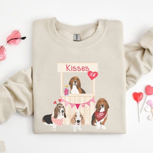 Basset hound Valentines Day Sweatshirt, Basset hound, Basset hound sweatshirt, Basset hound mom, Basset hound gift, Basset hound lover,