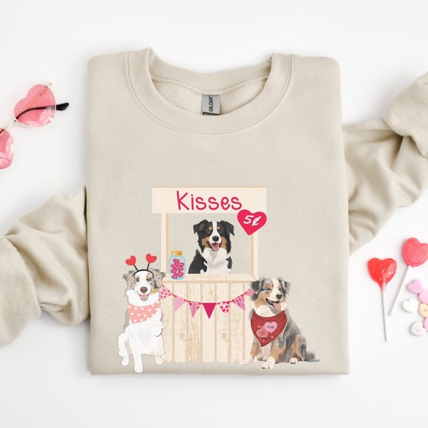 Australian Shepherd Valentines Day Sweatshirt, Australian Shepherd Valentines day, Australian Shepherd, Australian Shepherd Gift,