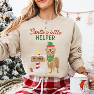 Golden Retriever Elfe Weihnachten Sweatshirt, Golden Retriever Geschenk für Hundemama, Golden Retriever Geschenk, Golden Retriever Weihnachten,Hund Mutter Geschenk