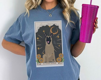 Belgian malinois tarot card shirt, Belgian Malinois t shirt, Malinois shirt, Belgian Malinois, Belgian Malinois gifts, Belgian Malinois mom