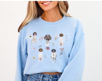 German Shorthair pointer Cottagecore sweatshirt, German Shorthair pointer, German Shorthair pointer sweatshirt, German Shorthair Pointer mom