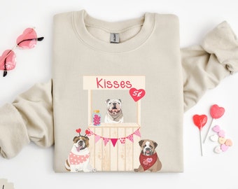 English Bulldog Valentines Day Sweatshirt, English Bulldog sweatshirt, English bulldog, English Bulldog gifts, English Bulldog mom, Bulldog