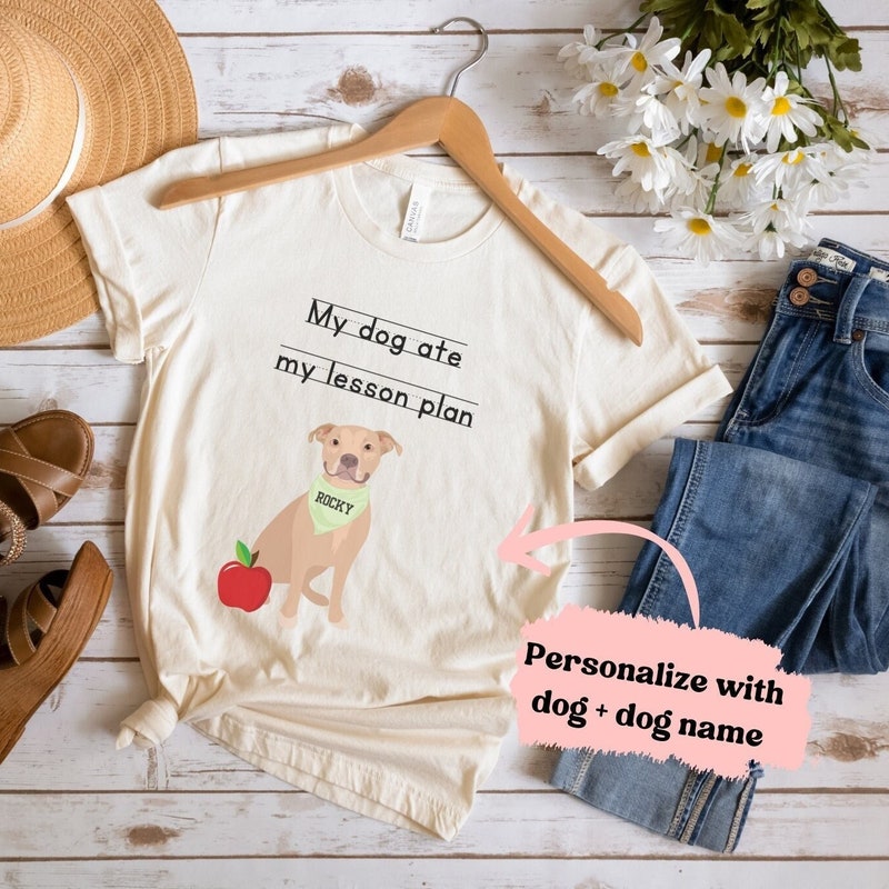 Custom dog teacher shirt, personalized teacher shirt, 1st grade teacher shirt, 2nd grade teacher shirt,3rd grade teacher shirt,pre k teacher