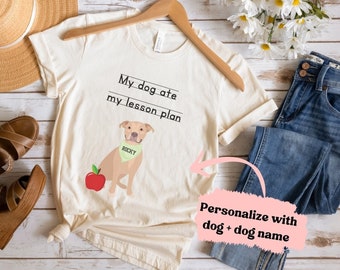 Custom dog teacher shirt, personalized teacher shirt, 1st grade teacher shirt, 2nd grade teacher shirt,3rd grade teacher shirt,pre k teacher