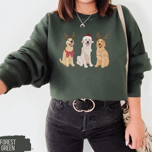 Golden Retriever Christmas Sweatshirt, Golden Retriever Christmas, Golden retriever xmas, Golden Retriever gifts, Golden Retriever,