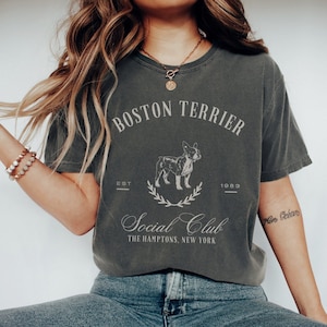 Custom Boston Terrier Social Club tshirt, Boston Terrier, Boston terrier gift, Boston Terrier shirt, Boston Terrier Mom, Boston terrier dog