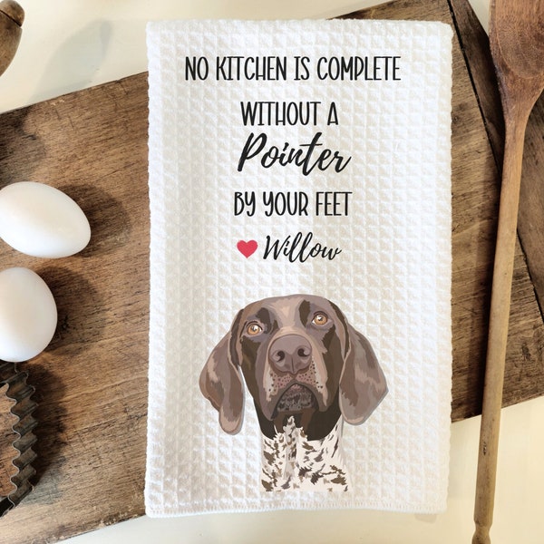 Custom German Shorthaired Pointer Kitchen Towel, German Shorthaired Pointer gift, custom dog kitchen towel, German Shorthaired Pointer mom