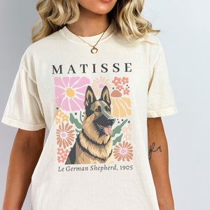 Matisse style German Shepherd shirt, Henri Matisse, Artist t shirt, German Shepherd shirt, German Shepherd, German Shepherd gift, art tee